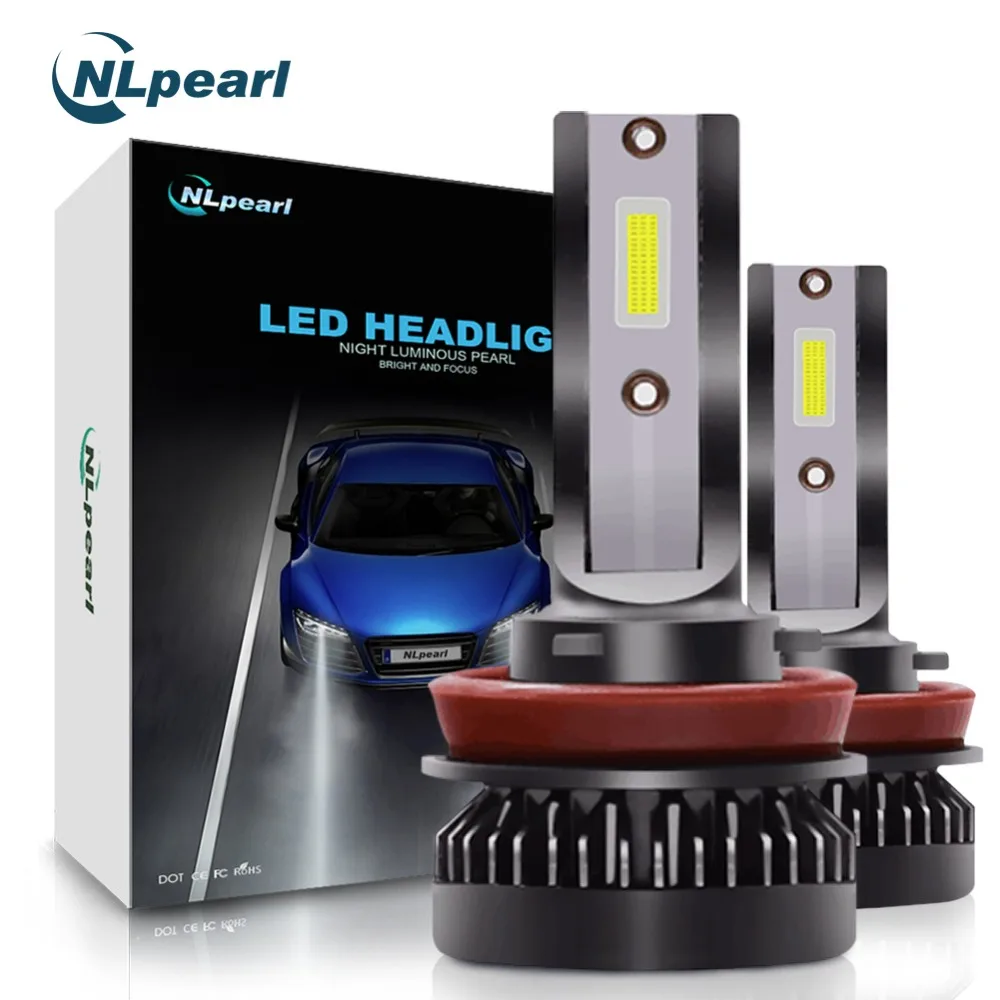 

NLpearl 2pcs Canbus H7 LED Bulb Car Headllight H1 H11 9005 9006 Mini Cob Chip 12V 24V Auto Headlamp Lamps 8000LM 6000K Fog Light