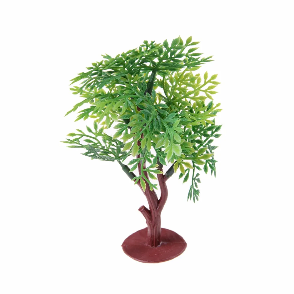 9 cm 1PC Mini Tree Artificial Garden Miniature Resin Craft Home Decoration Micro Landscape Bonsai Plant