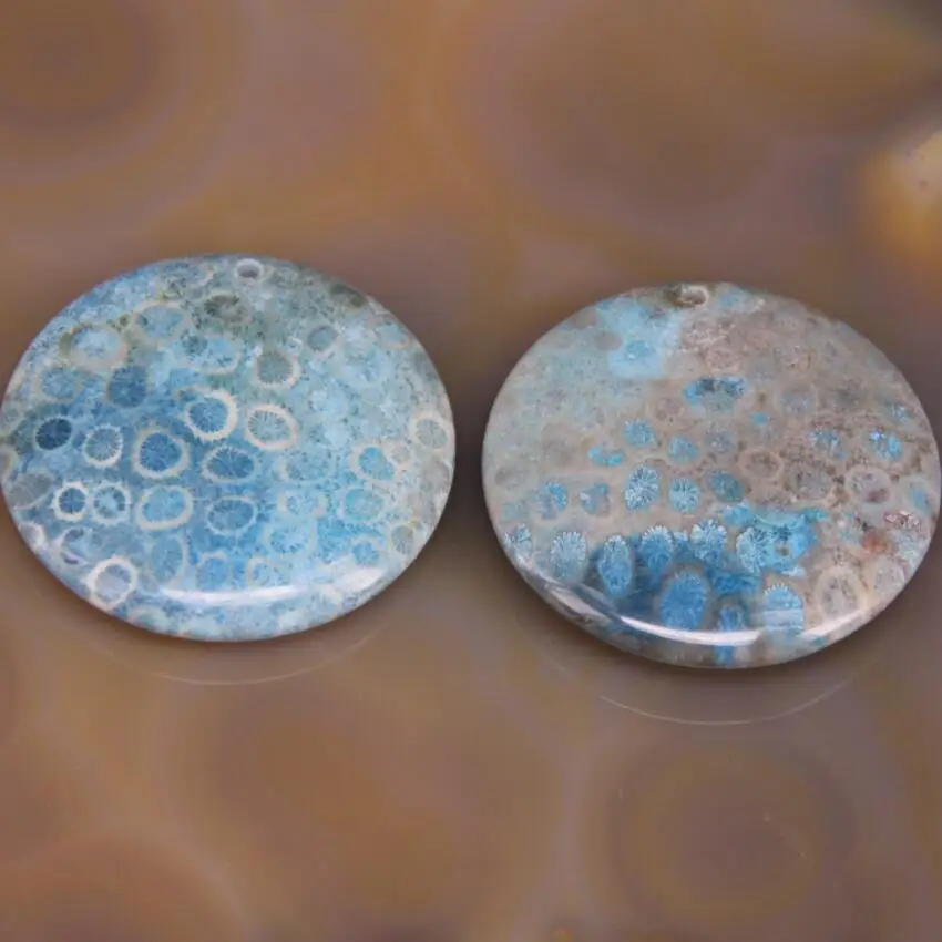 5 шт. синий коралл нефрита просверленные монета кулон, натуральный Хризантема Агаты камень Плоская Круглая плита самородок Кабошоны Подвески
