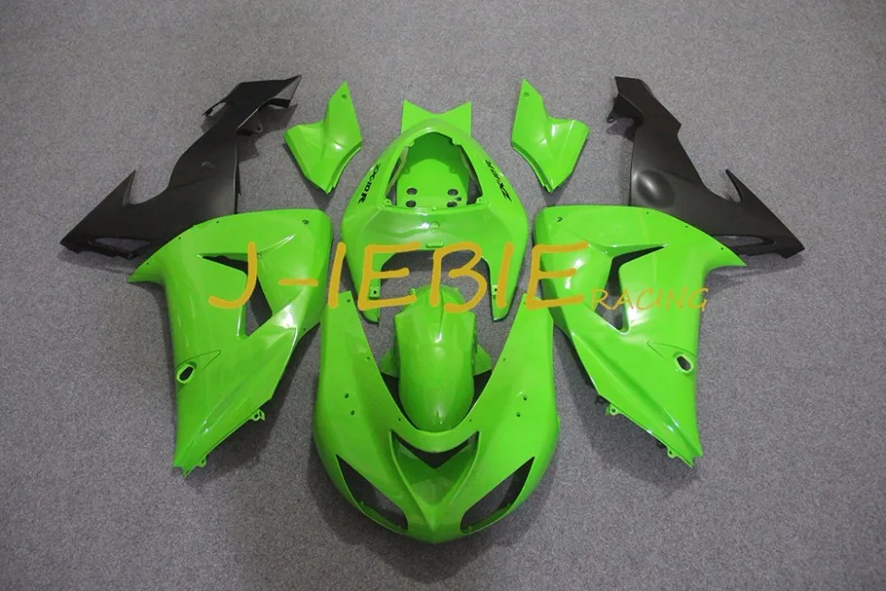 

Green black Injection Fairing Body Work Frame Kit for Kawasaki NINJA ZX10R ZX10 ZX 10 R 2006 2007