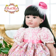 NPK 60 см 2" силиконовые куклы Bebe Кукла реборн реалистичные детские игрушки для мальчиков с модным платьем одежда