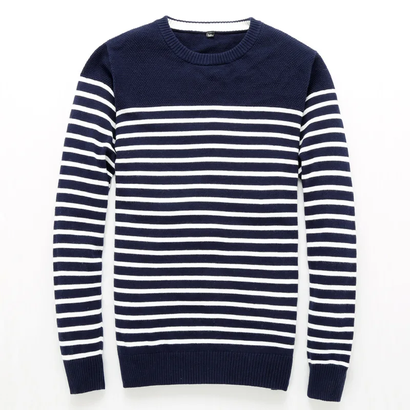 

2018 New Autumn Brand Mens Casual Sweater Fashion O-Neck Striped Slim Fit Knitting Men Sweaters Pullovers M-4XL YH17031