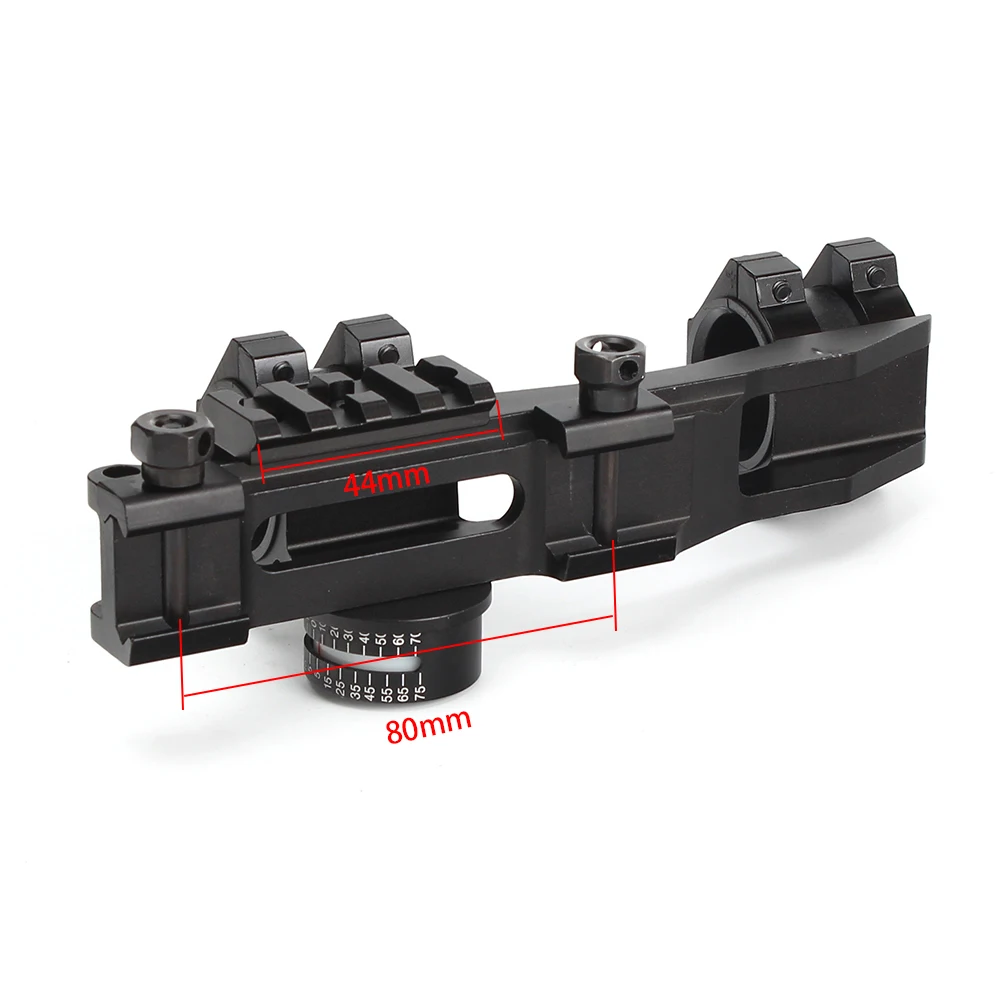 ohhunt 25.4mm 30mm Offset Bi-direction Picatinny Weaver Scope Rings Mount w Angle Cosine Indicator Kit and Bubb Level Compass (2)
