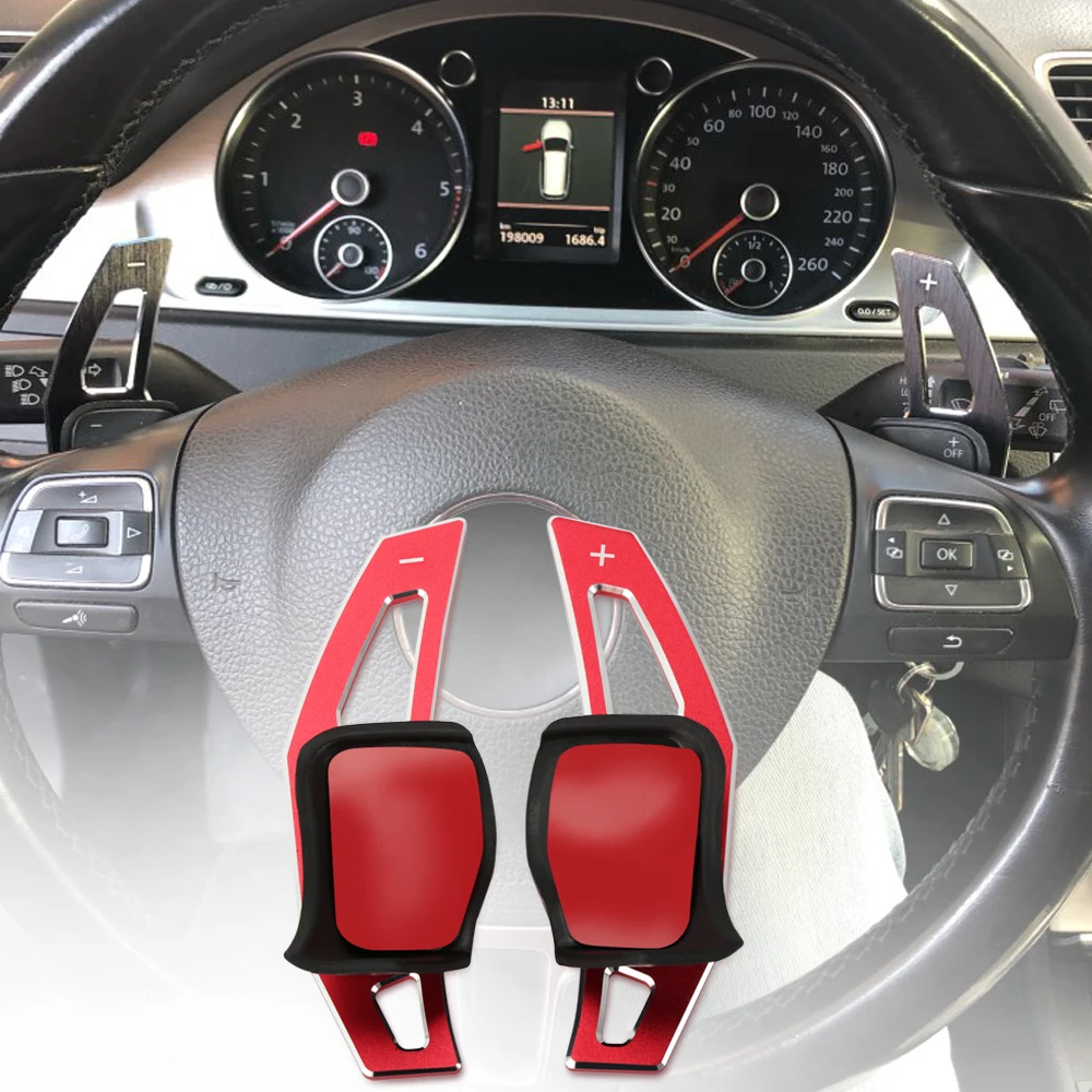 

Aluninium alloy steering wheel shift paddle DSG Paddle Extension For VW Tiguan Golf 6 MK6 Jetta GTI R20 R36 CC Scirocco EOS