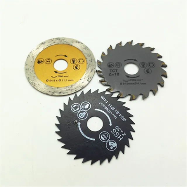 3pcs/pack Hot Sale! Circular Saw Blade 54.8mm HSS TCT Diamond Mini Saw
