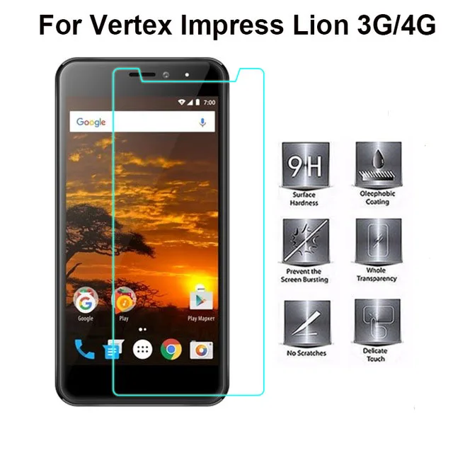 Закаленное стекло 2.5D для Vertex Impress Lion Взрывозащищенная пленка экрана 4G 3G культовое