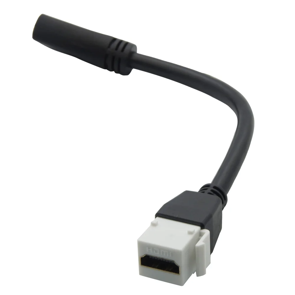 Keystone HDMI Монтажная настенная пластина разъем с 20 см гибким кабелем