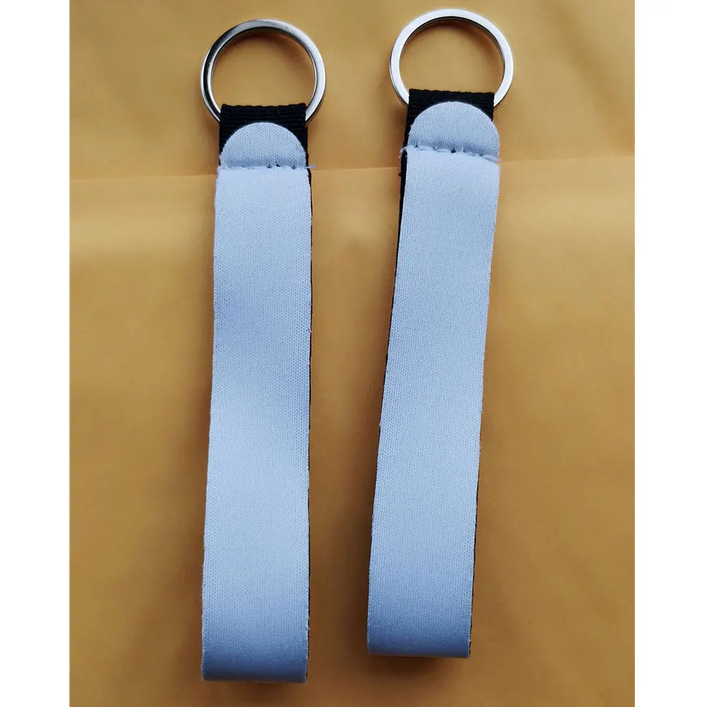 

sublimation blank keychains neoprene long key ring hot transfer printing diy blank consumables custom gifts 20pieces/lot