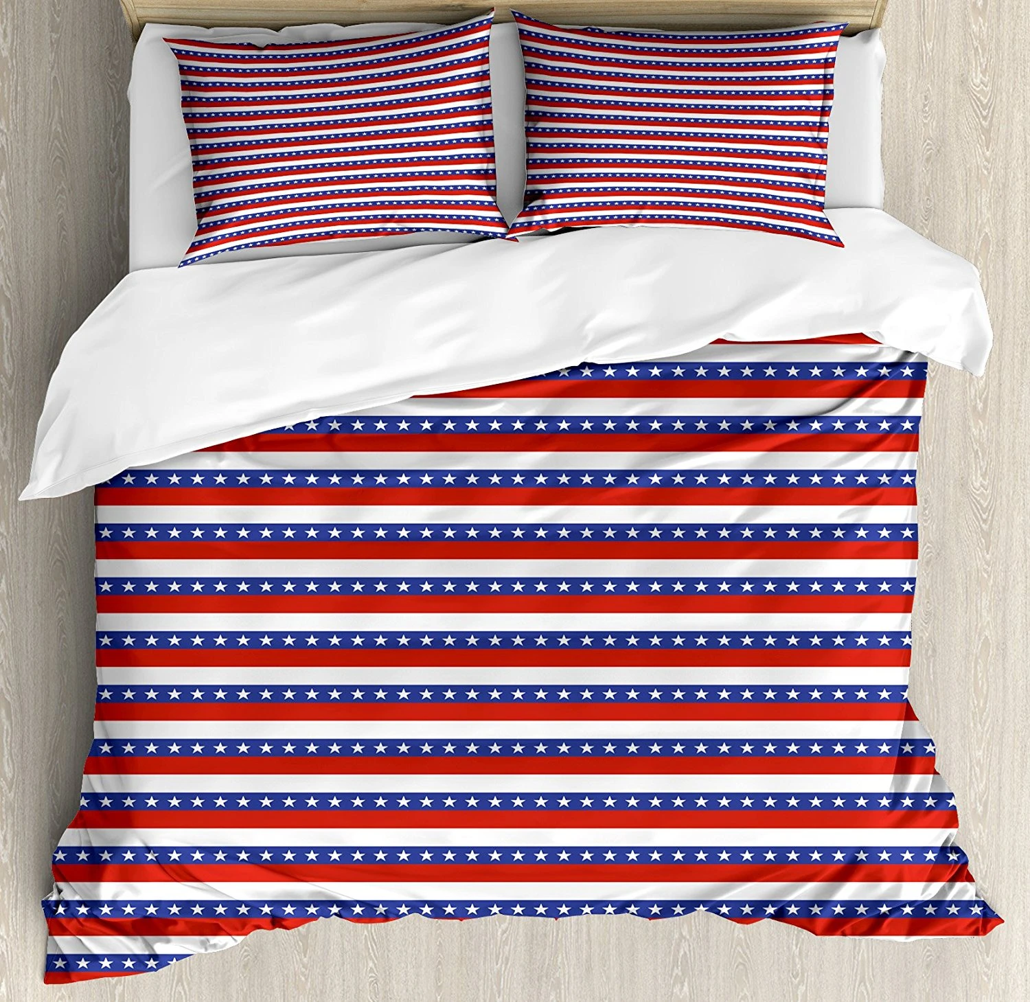 4th Of July Duvet Cover Set Stars And Stripes Pattern American Flag Inspired Patriotic Theme Decorative 4 Piece Bedding Set Bedding Sets Aliexpress