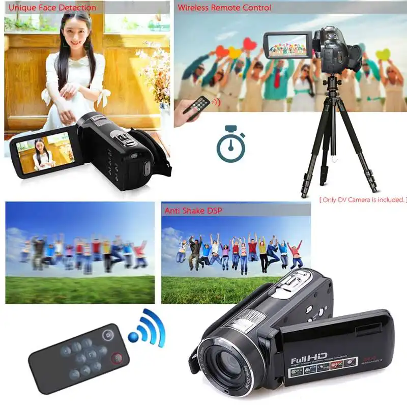  24 Million Pixels Infrared Night Vision HD Video Camcorder 1080P Digital Camera LED Flash 16x Digit