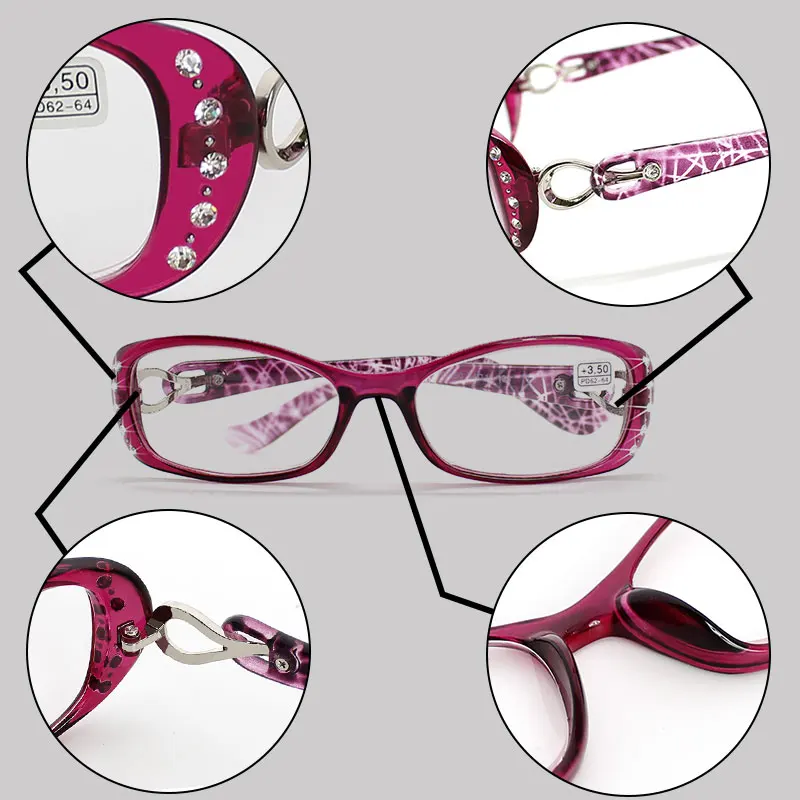 Очки для чтения женские в модной оправе со стразами|fashion reading glasses|reading glassesreading glasses