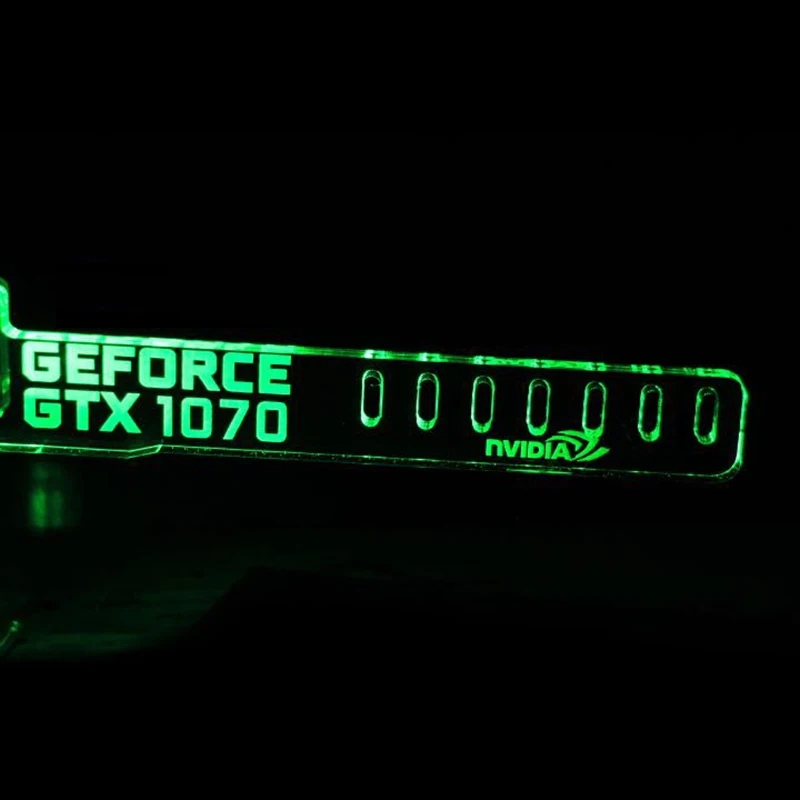 Светодиодный световой короб для компьютера GEFORCE GTX 1070 зеленый цвет классная