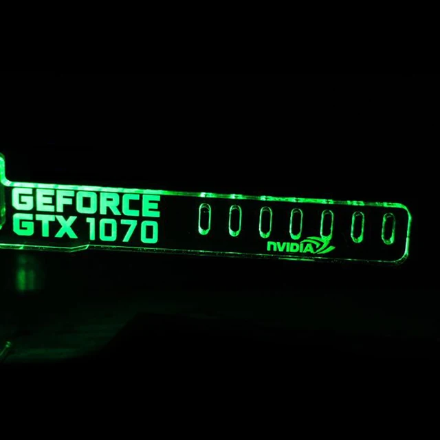 Extraordinary Offers New Green For GEFORCE GTX 1070 LED Luminous Computer Main Box Cool Graphics Custom Support Frame Display Cards Components Jack