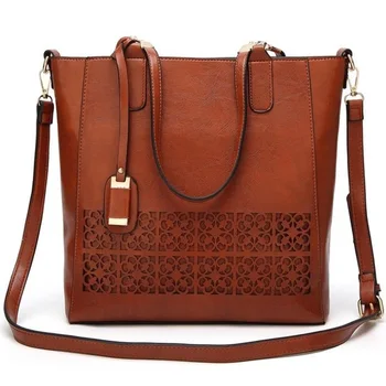 

Brand 2018 Fashion Women Handbag Soft Oil Wax Leather Shoulder Bag Large Capacity Casual Tote Drop S