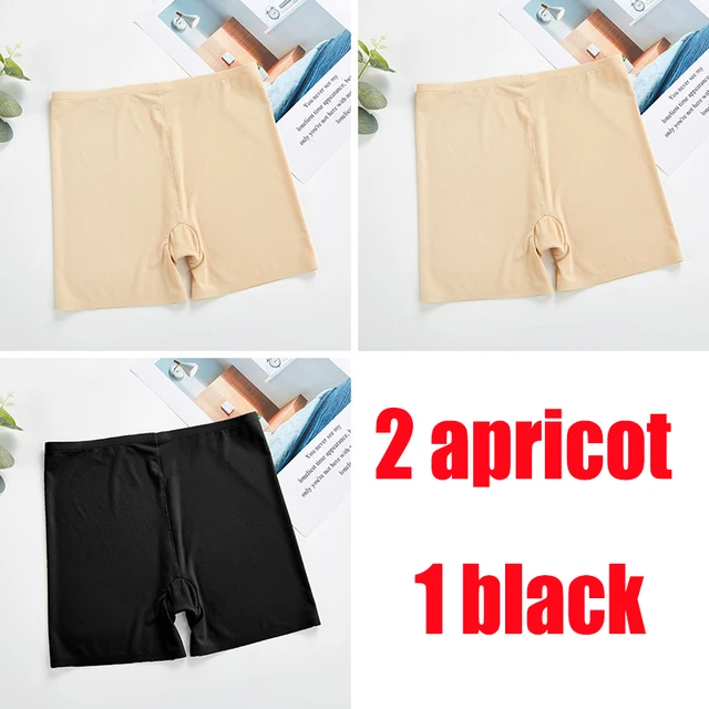 3 Pieces Lot Female Summer Ice Silk Safety Boxer Femme Short Women Anti Chafing Safety Boxer Underwear Women Shorty Femme Safety Short Pants Aliexpress