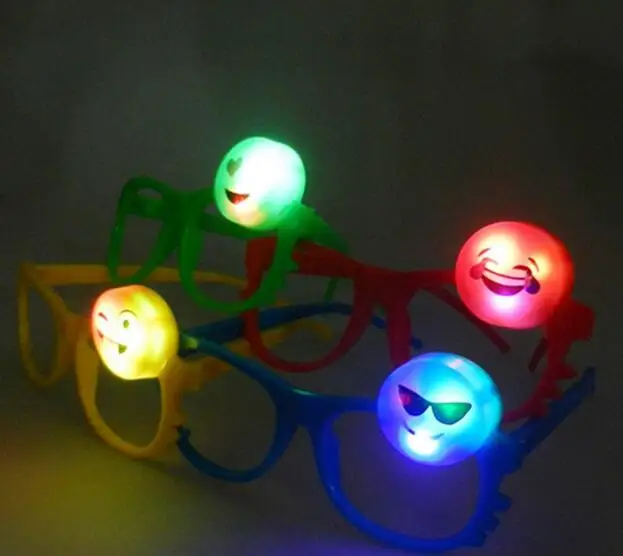 2017 LED Emoji Eye Glasses Light Up Flashing Blinking Expressions Glow