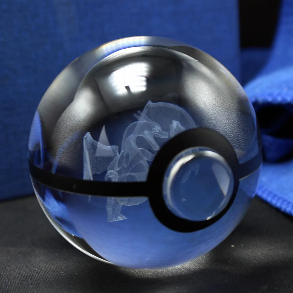 Novo quente 80mm pokeball cristal pokemon ir