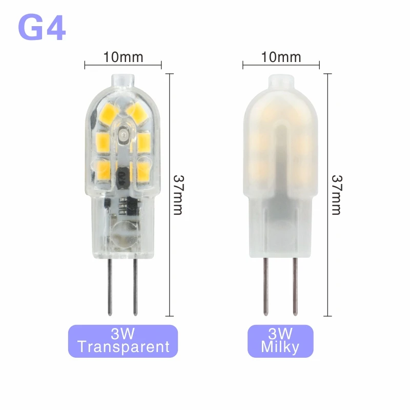 G4 G9 Светодиодная лампа 3W 5W Мини светодиодная лампа SMD2835 AC 220V DC 12V Прожектор Люстра