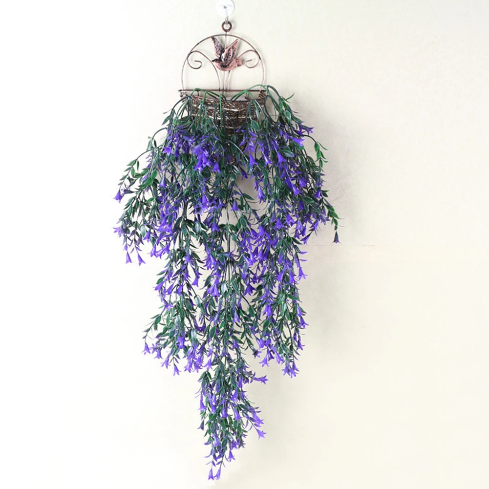 

Wall Outdoor Artificial Hanging Vine Garland Party Luxuriant Basket Wedding Flowers Durable Garden Balcony Decoration Fake Plant