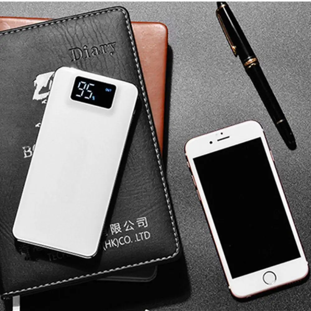 20000mAh Power Bank Dual USB External Power Batteries Portable Mobile Phone Charger for Xiaomi iPhone 6s Samsung galaxy s8