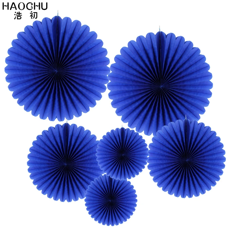 Salvaje Piquete Restringido HAOCHU-abanicos de papel tisú, manualidades colgantes de flores para  duchas, fiesta de boda, Festival de cumpleaños, Color azul, 6 uds. -  AliExpress Hogar y jardín