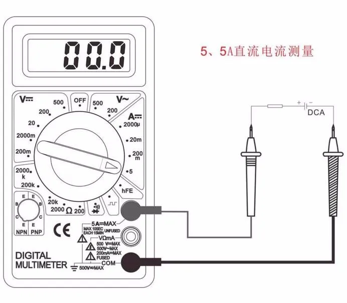 DT-830D цифровой мультиметр с зуммером квадратной волны Выходное Напряжение Ампер Ом тестер зонд DC AC ЖК-дисплей защита от перегрузки скидка 20