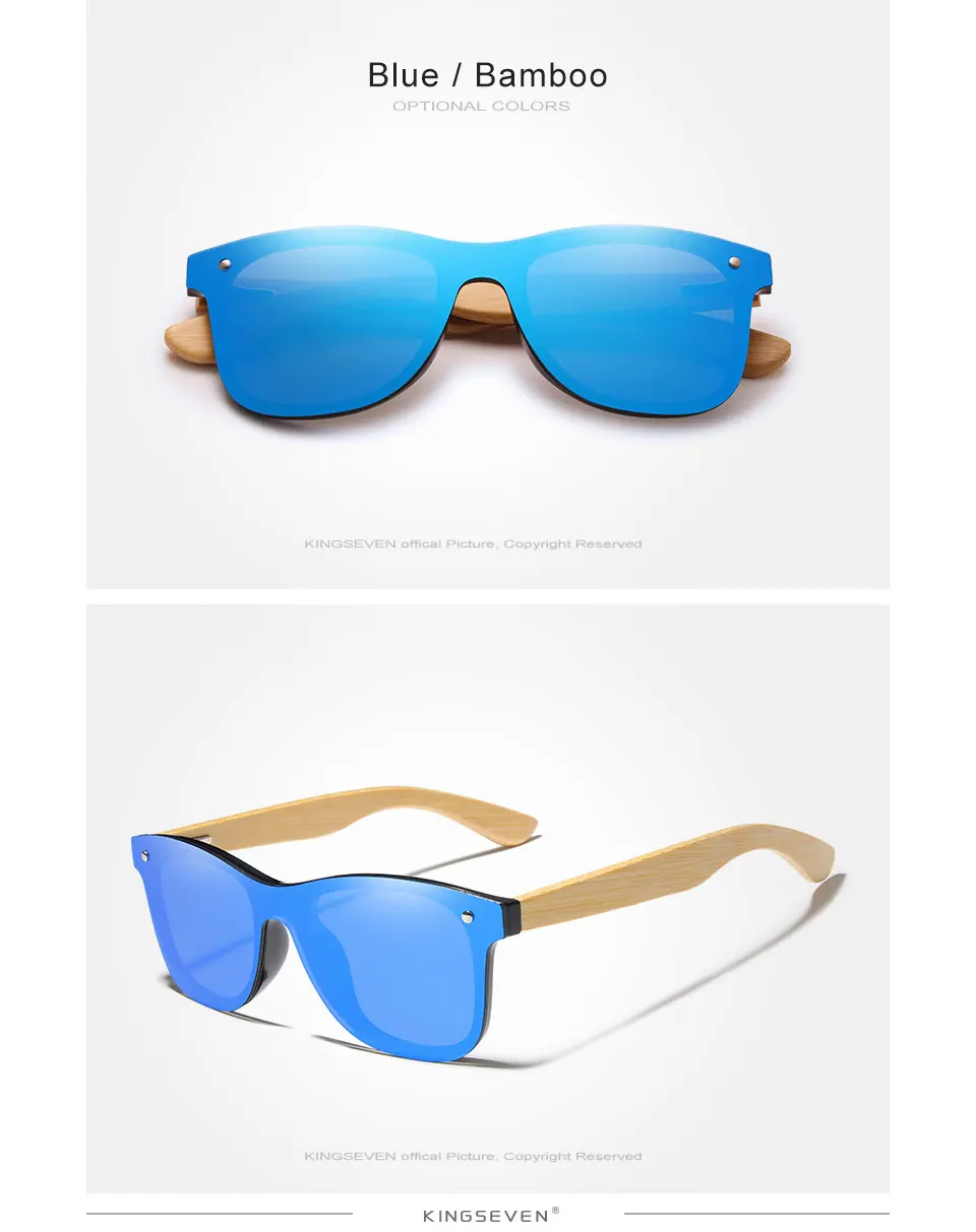 KINGSEVEN брендовые бамбуковые дужки, поляризационные солнцезащитные очки, мужские классические квадратные очки, модные ретро женские солнцезащитные очки, логотип на заказ