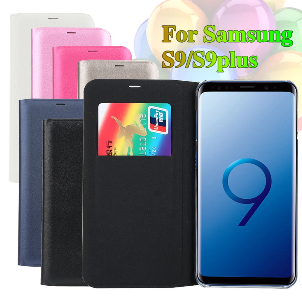 

Flip Wallet Leather Case for Samsung Galaxy S6 Edge S7 Edge S8 S9 Plus Phone Protector Back Cover Case with Card Holder S8 case
