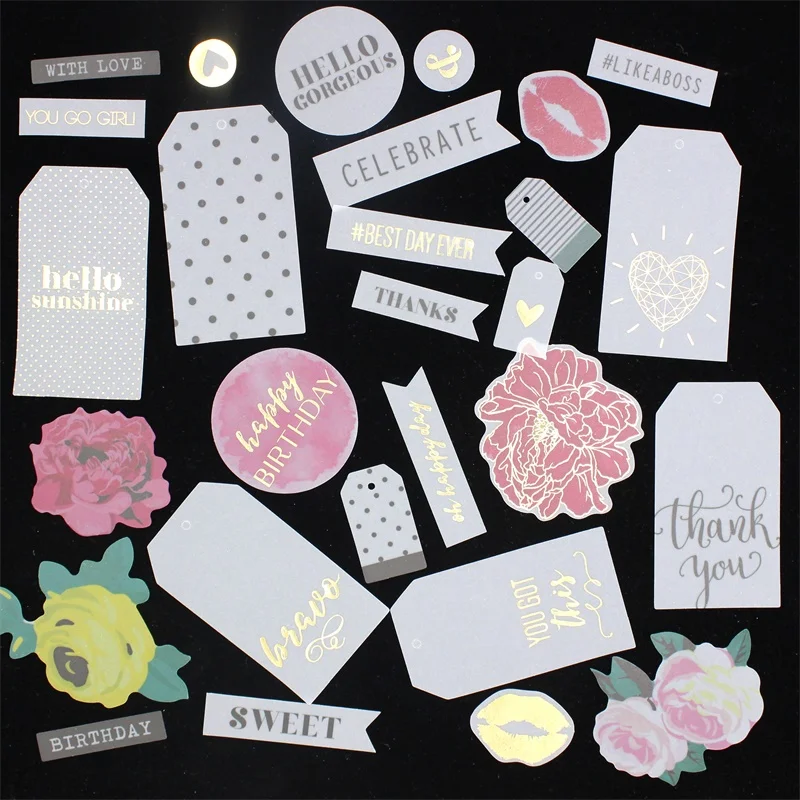 KSCRAFT 35pc Hello Sunshine Vellum бумажные высечки для скрапбукинга Happy planner/карточная