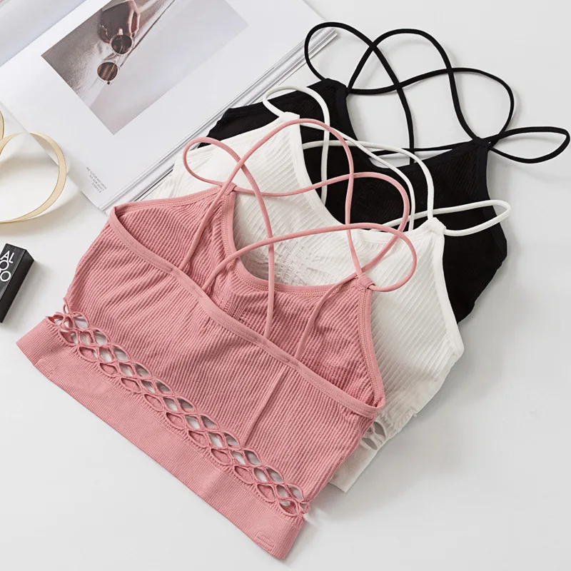 

SP&CITY Sporty Style Bandage Design Sexy Bra Women Fashion Push Up Bras Cotton Tube Top Female Lingerie Summer Wrapped Chest