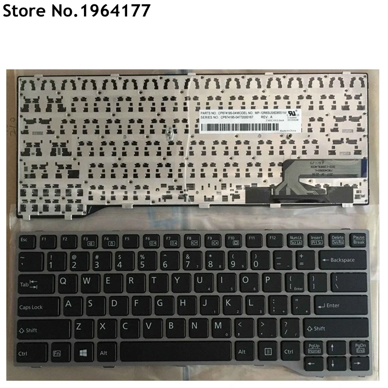 Новая английская клавиатура QH для ноутбука Fujitsu Lifebook E733 E734 E743 E744 E544 E736 Серебристая