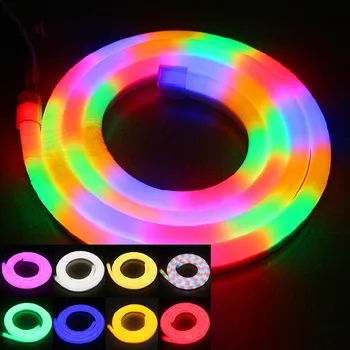 

Free shipping 10m/roll 110V 220V led flex neon light 2-wires with 80led/m Red/Blue/Green/RGB/White/Yellow Color