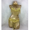 wholesale belly dance costume 3pcs/set(BRA+BELT+NECKLACE) GOLD&SILVER white 4 COLORS #TF201,34D/DD,36D/DD,38/D/DD,40B/C/D,42D/DD ► Photo 3/6