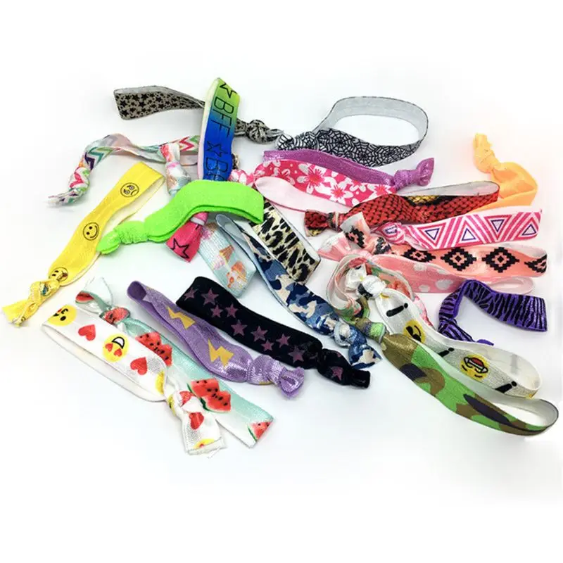 12pcs Multicolor Wristbands Bracelets Ribbon Bag Ties Party Supplies Favors Campaign Toys Adult Kids