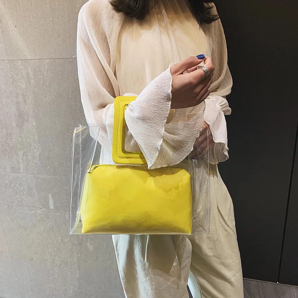 Сумка женская прозрачная дикая модная Милая сумка через плечо сумочки, сумки через плечо для женщин корейский стиль