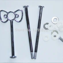 50 комплектов/bag.2 цветной Свадебный 3 ярусный торт Центральная стойка лук ручка стержни для подставки под торты домашний декор