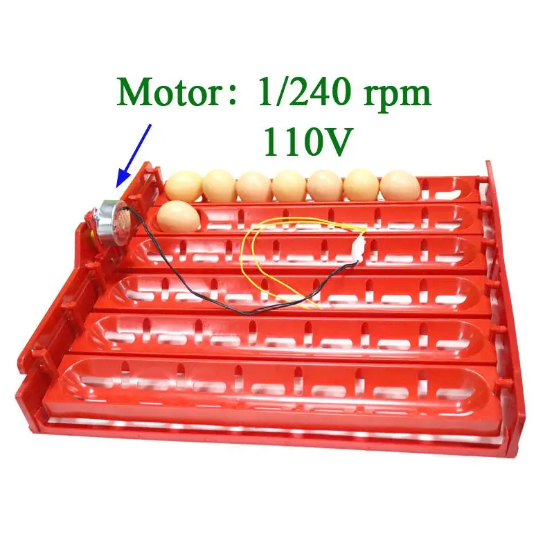 48-60 яиц автоматический инкубатор поворот яиц лоток курица утка гусь птица птицы принадлежности для инкубаторов инкубационное оборудование - Цвет: 1I240rpm 110V