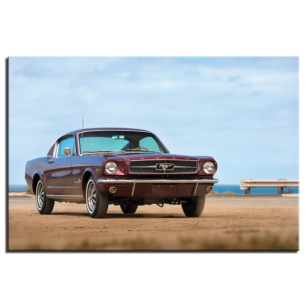 Классический 1965 Ford Mustang супер плакат с изображением автомобиля печать для