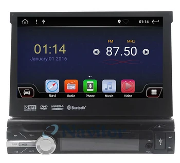 

Universal 1 din Android 6.0 Quad Core Car DVD player GPS Wifi BT Radio BT 2GB RAM ROM16GB 4G SIM Network Steering wheel RDS