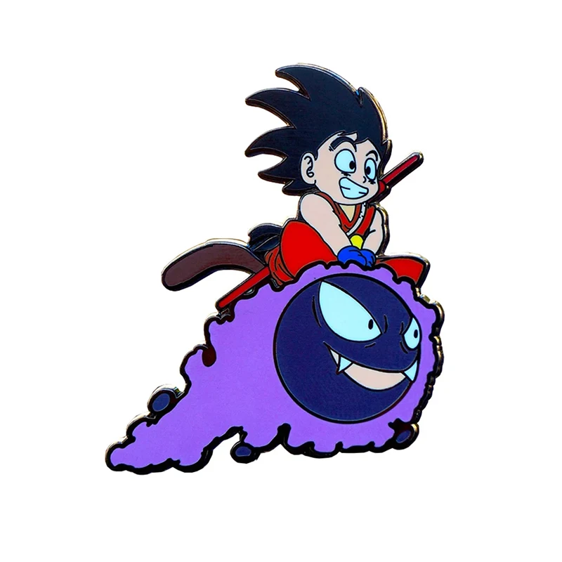 Гоку Gastly значок Аниме DragonBall pin Haunter брошь с покемонами Винтаж 80s игровой аксессуар