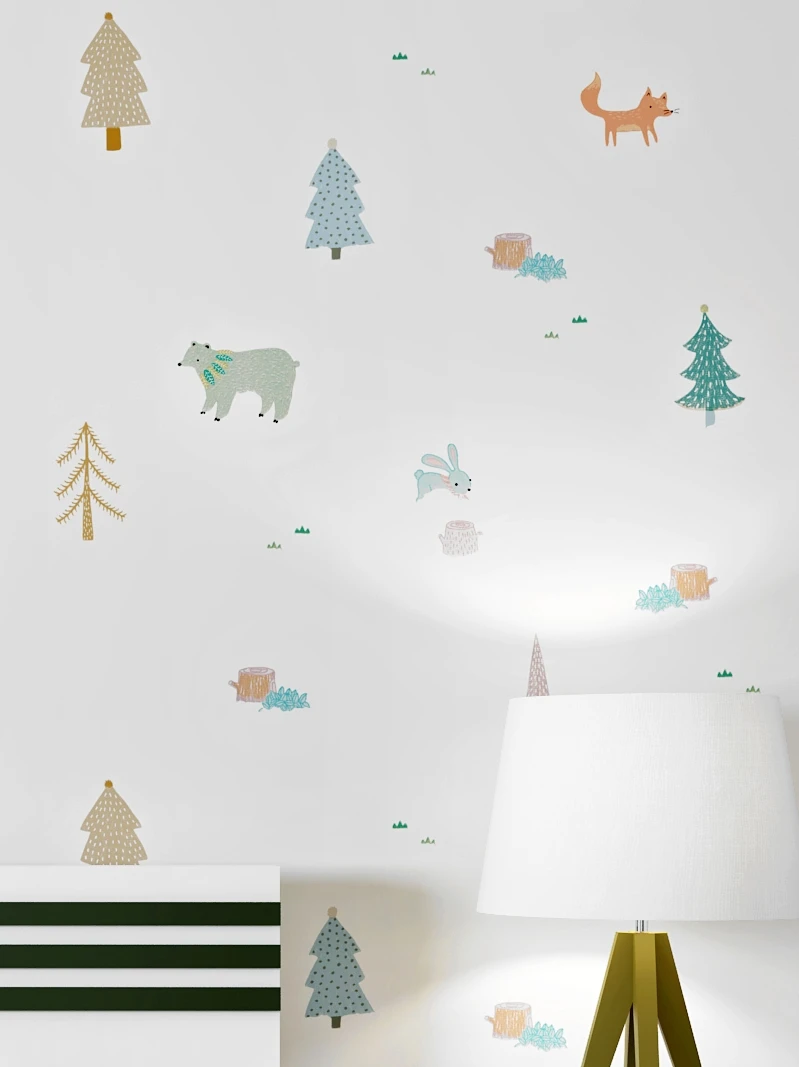 Bacaz Scrawl животные Винил корейский 3d мультфильм обои рулон для детской комнаты 3d обои с рисунком из мультфильма рулон 3d наклейки животных