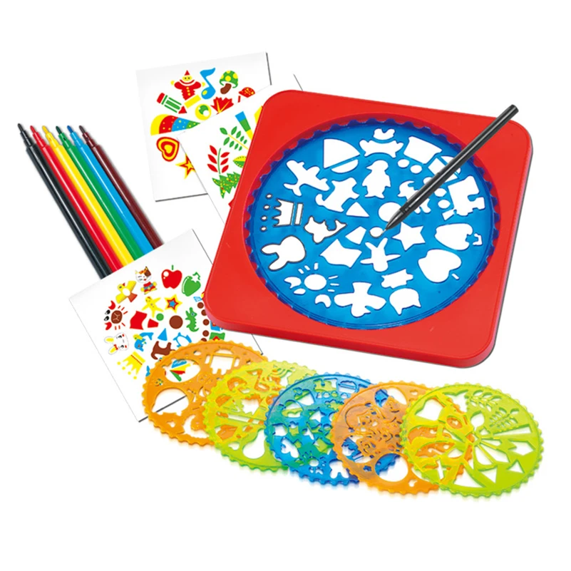 

DIY Drawing Board Magic Pen Ruler Sketchers Toy Drawing Tools Spirograph Stencils For Painting Educational Toys for Kids