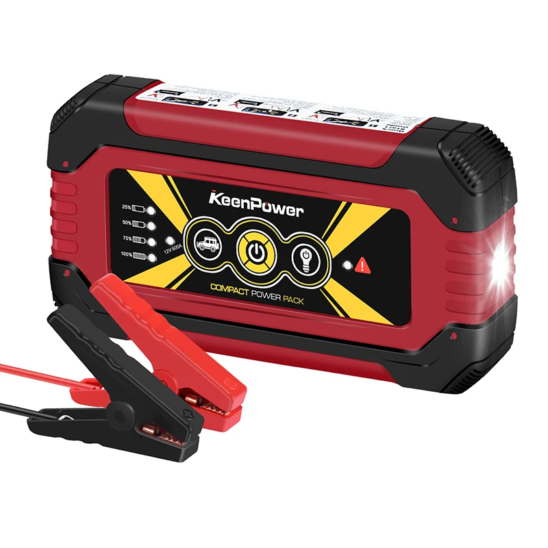 

Keenpower High capacity Portable 12V 600A/900A Car Power Battery Booster Buster Petrol Diesel Car-Stlying Car Jump Starter