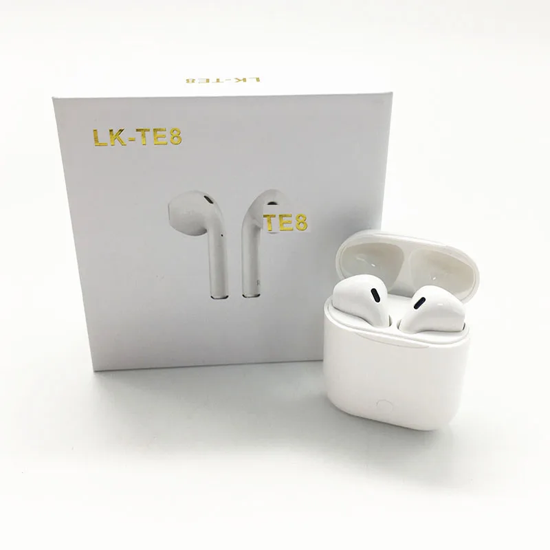 

lk te8 white wireless earphones waterproof earbuds for the smartphones hands free blutooth earphone V5.0 handphone accessories