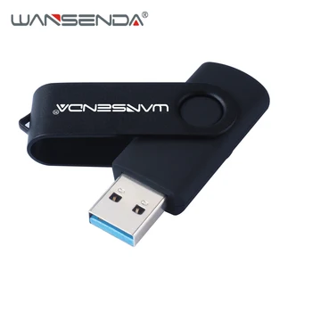

WANSENDA USB 3.0 USB Flash Drive Rotation Pen Drive 8GB 16GB 32GB 64GB 128GB 256GB Metal Pendrive High Speed USB Memory Stick