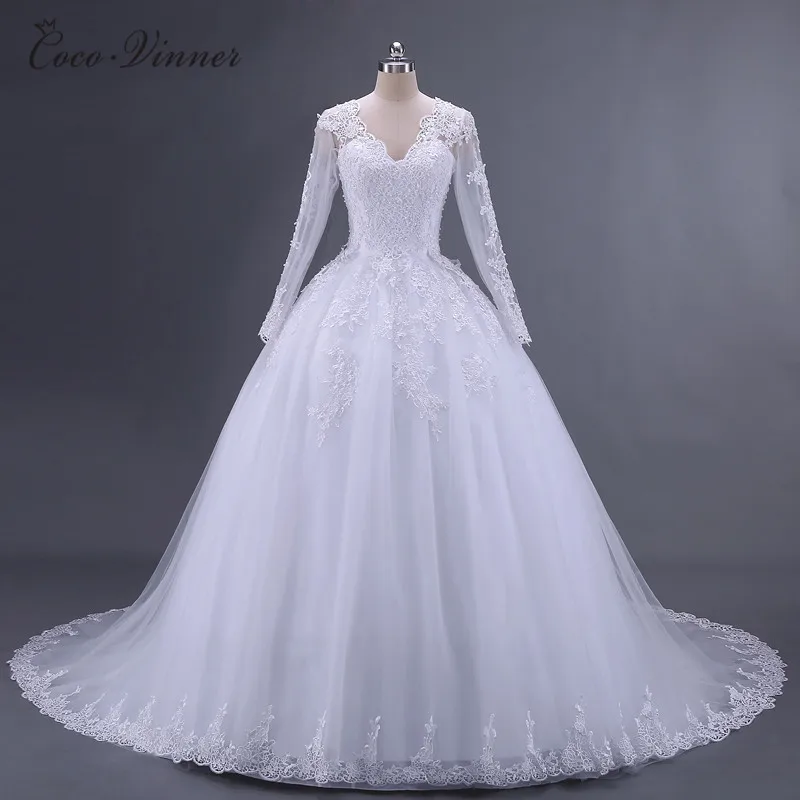 Vestido De Noiva/свадебное платье с длинными рукавами, арабское платье принцессы Casamento, романтическое свадебное платье, robe de mariage casament W0008