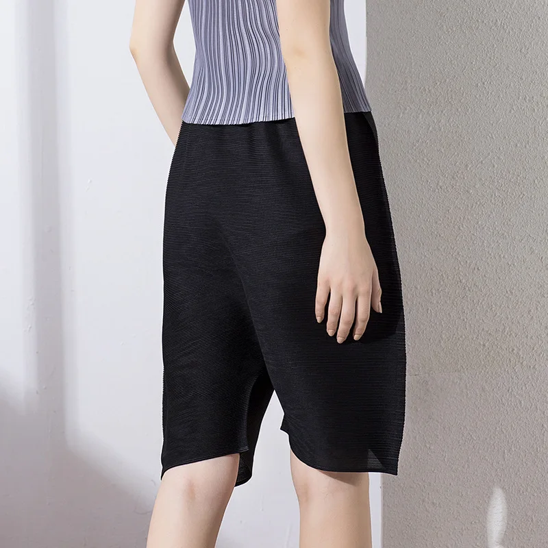 Cintura Primavera Las Pantalones Negro 2019 Mujeres Pliegues El Y Newtidal Verano La De Alta xSHqtwS6