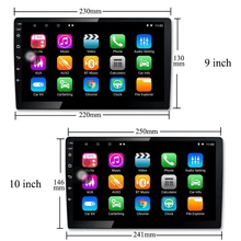 10 inch & 9 inch RDS Radio 2din Android 8.1 universal 1G+16G Car stereo 1024x600 screen GPS Mirror Link Bluetooth wifi FM AM SWC joying android 8 0 2 din car radio 10 inch gps navi steering wheel control universal stereo auto fm rds bluetooth wifi free obd