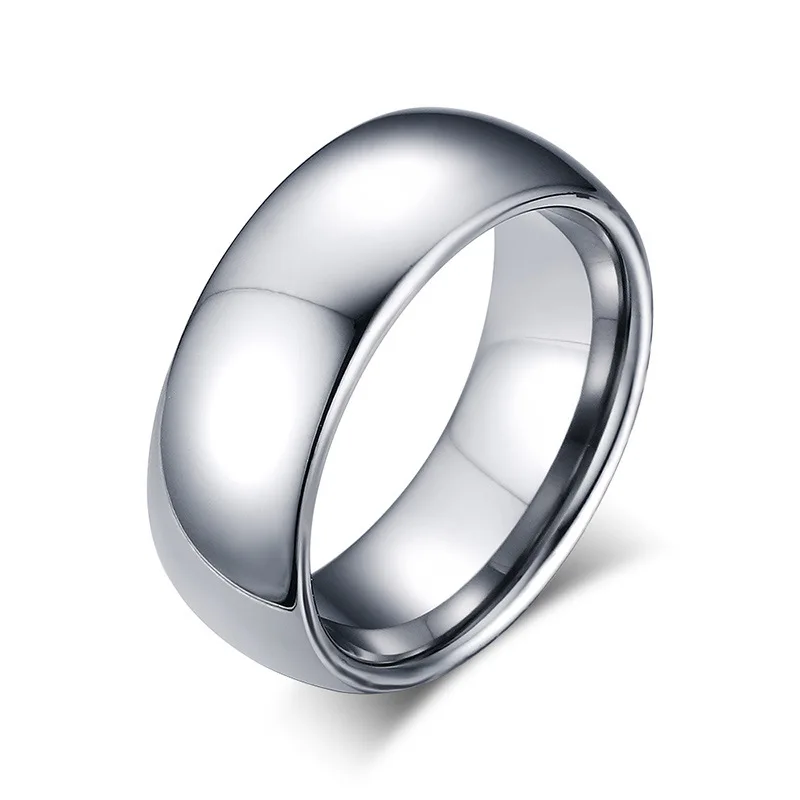 

Male Silver Ring Quality Steel Tungsten Carbide Ring Wedding Engagement Ring for Men Full Size 5 6 7 8 9 10 11 12 13
