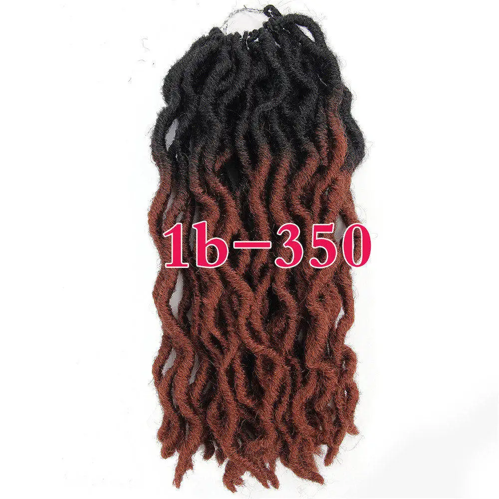 Faux Locs Curly накладные волосы на крючке, вьющиеся дреды волосы для наращивания 18 корня/пакет крючком вьющихся волос Синтетические Искусственные Locs в виде пряди волос - Цвет: 1B/30HL